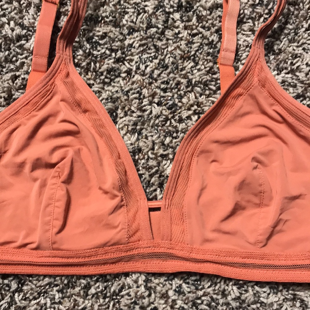 All.You. LIVELY Woman’s Mesh Trim Bralette Terracotta Orange Size M | NWT! - Picture 7 of 12